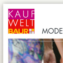 Redesign des Internetauftritts für Kaufwelt BAUR