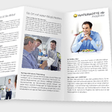 Gestaltung eines Akademie Kurzflyer